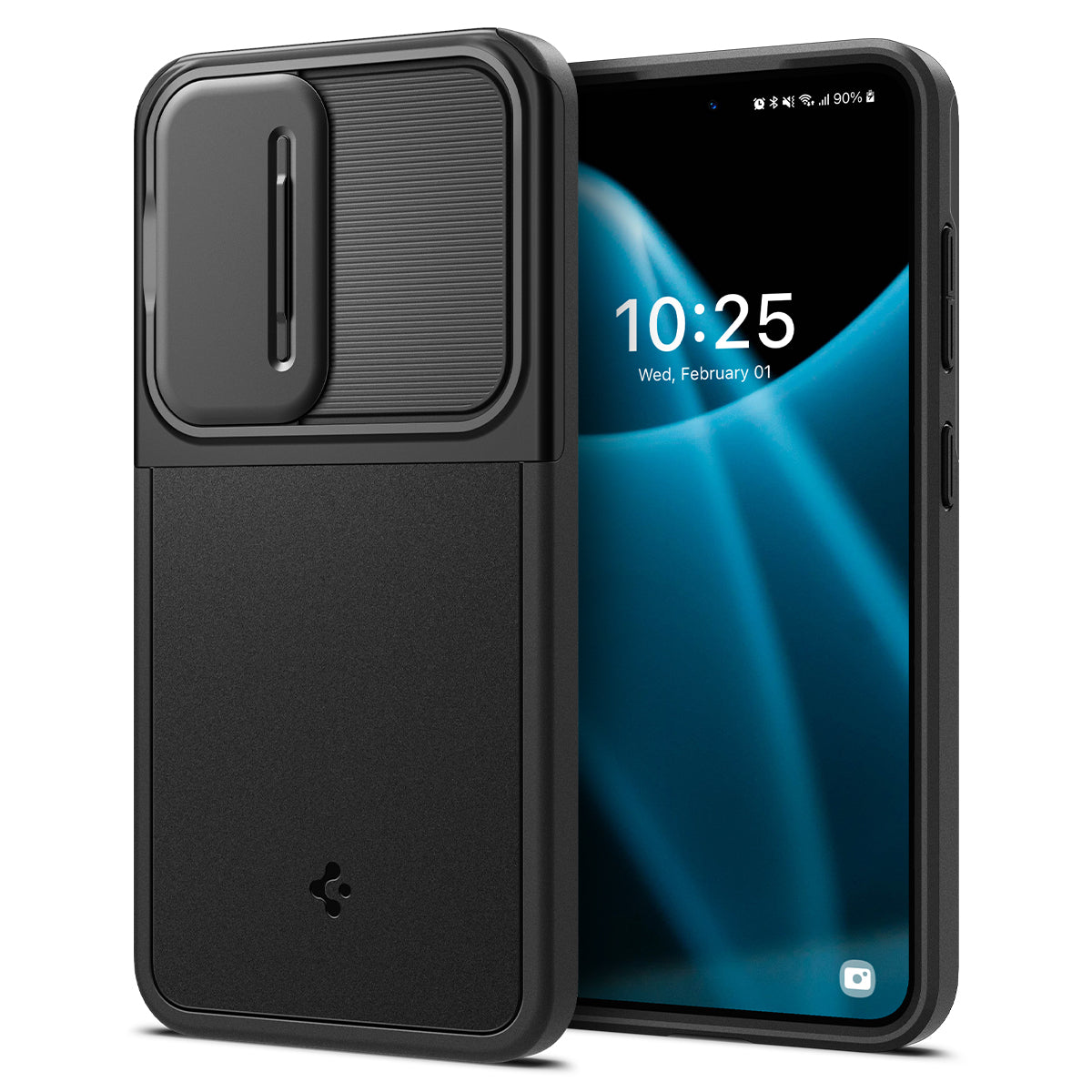 Handyhülle für Galaxy S24 Spigen Optik Armor Hülle Case Cover Kameraschutz Hülle